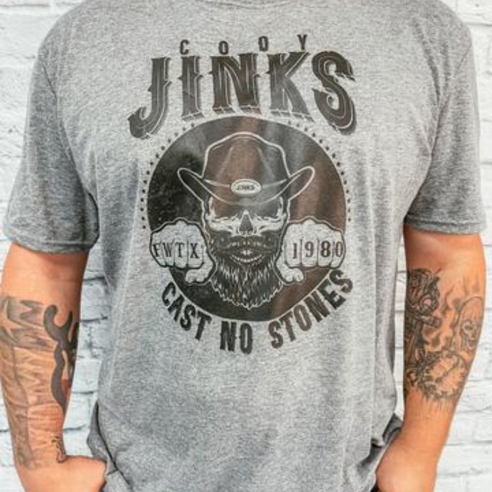 CODY JINKS CAST NO STONES Handmade Graphic Tee - Picture 2 of 4